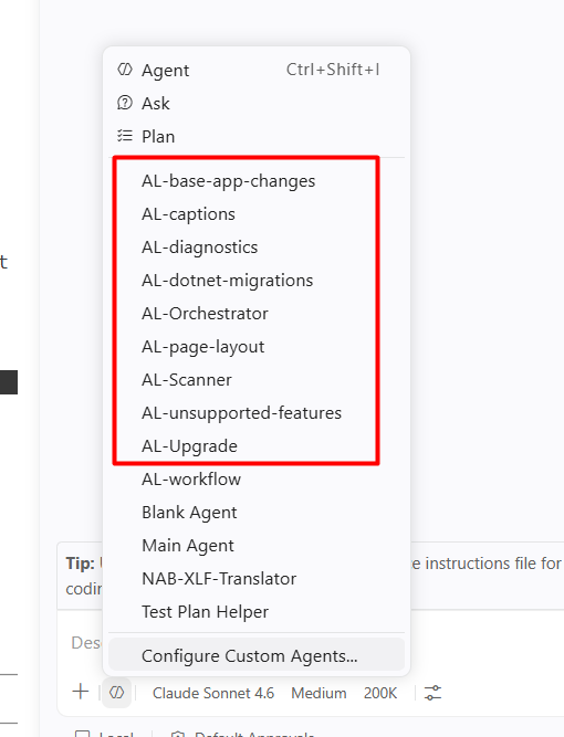 All the agents from the plugin now available in the agent picker