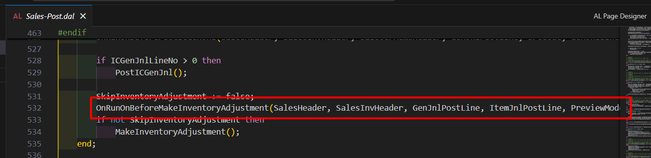 Event in Sales - Post codeunit