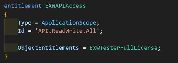 API Entitlement