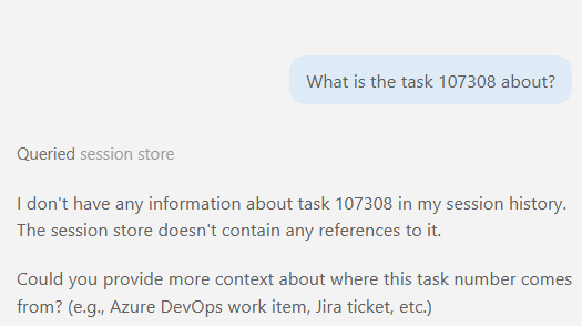 An agent with no MCP has no idea what task 107308 is