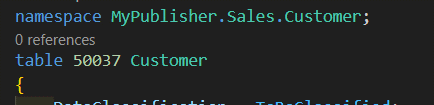 Defining a Customer object in my own app works fine