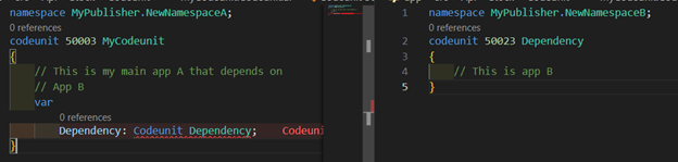 Dependency introduces namespaces second